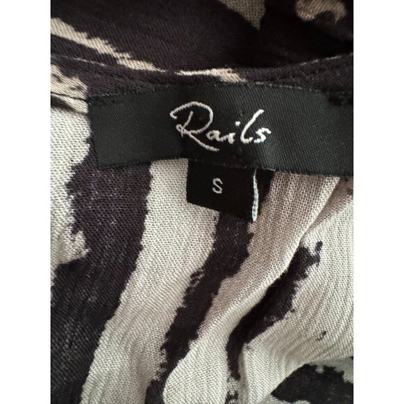 Rails Inez in Black Nile Dress Elastic Waistline Flowy Skirt Style Womens Size S - Picture 6 of 8